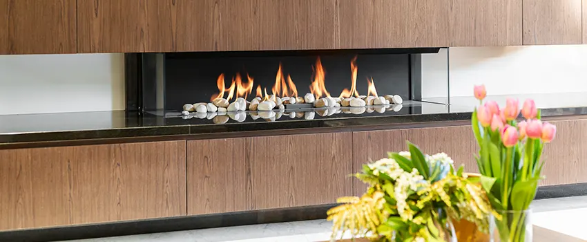 Double-height Fireplace Design Refurbishment in Temple City, California